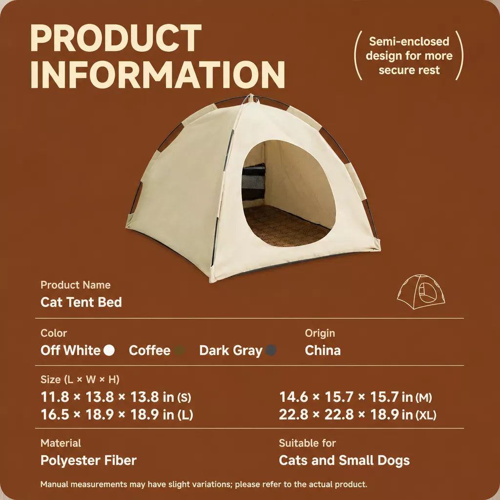 Portable Enclosed Cat Tent Bed