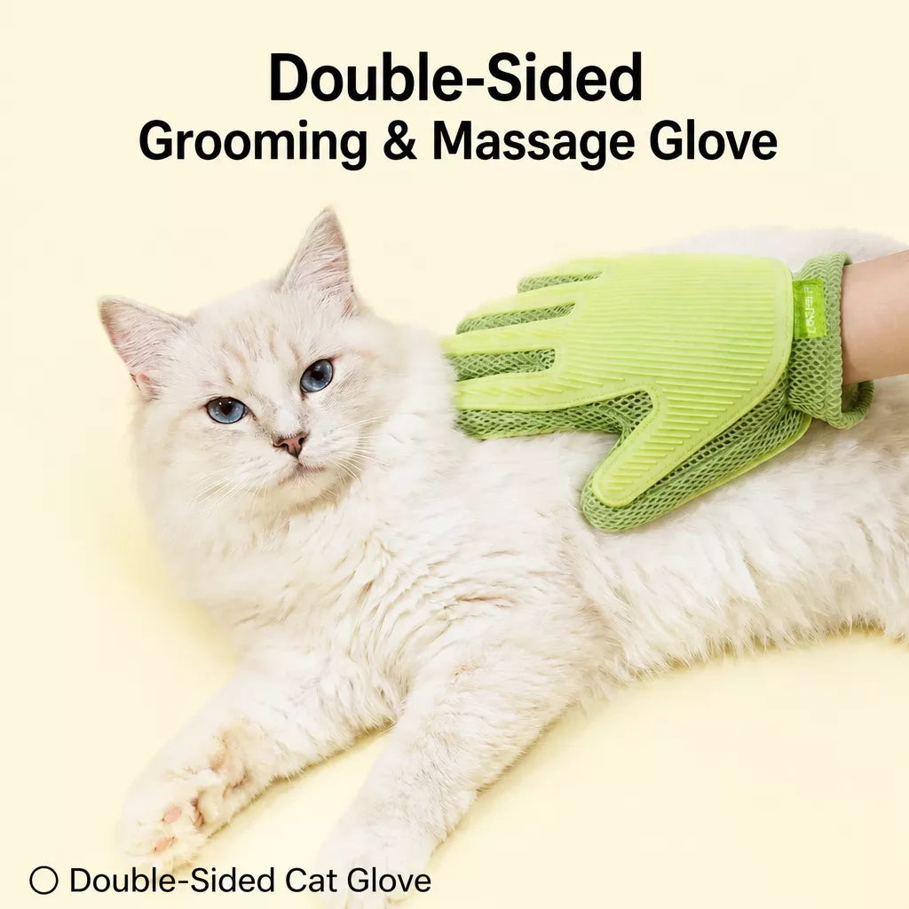 Double-Sided Cat Grooming Glove