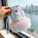 Lace Pet Dress with Gradient Full Skirt for Small Dogs and Cats