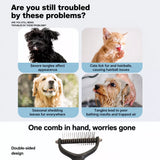 Dog & Cat Grooming Comb for Loose Hair and Tangles