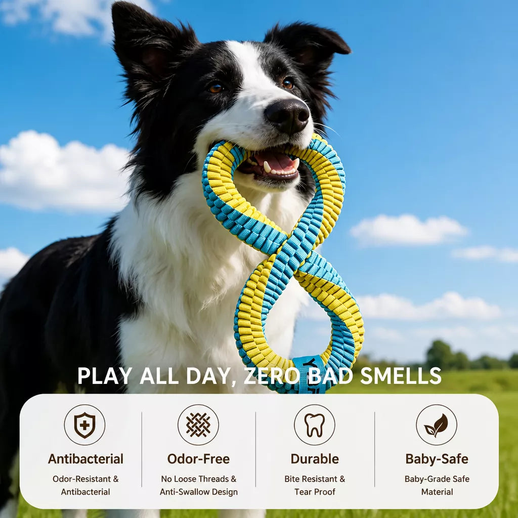 Knotted Polyester Rope Tug Toy for Dogs