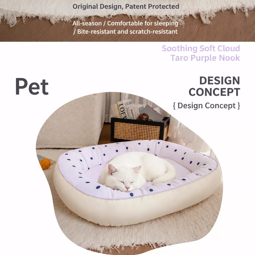 All-Season Washable Pet Bed for Small Dogs & Cats
