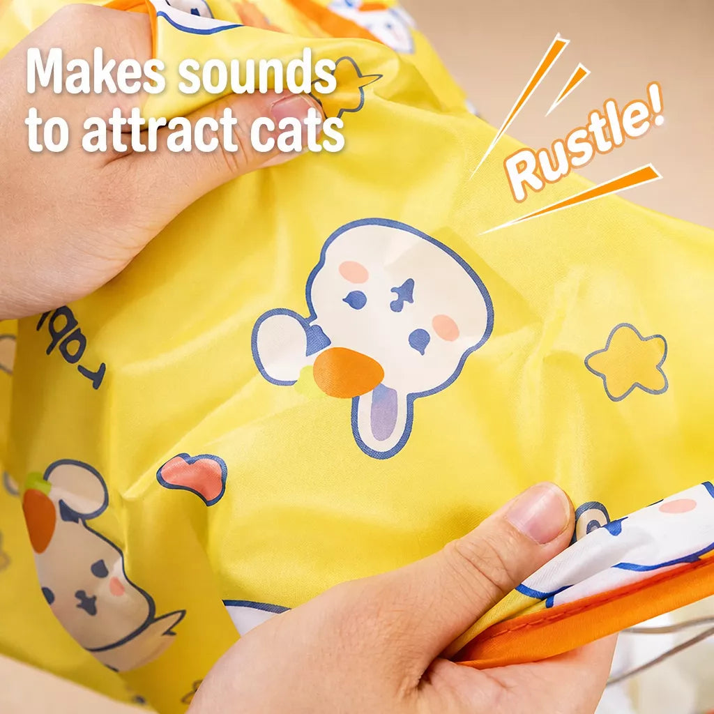 Foldable Oxford Cloth Cat Tunnel Toy with Crinkle Sound