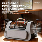 Breathable Pet Carrier Backpack with Handheld Carry Option