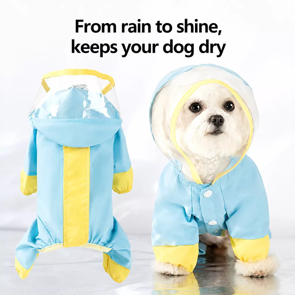 Hooded Reflective Dog Raincoat