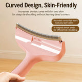 Curved Pet Deshedding Comb for Cats and Dogs