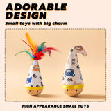 Interactive Wobble Feather Cat Toy for Batting and Pouncing