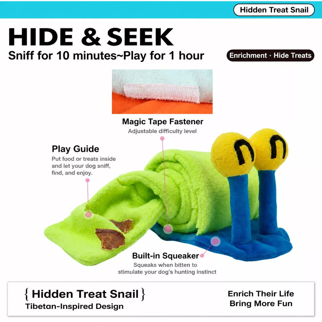 Snail Snuffle Squeaky Dog Toy