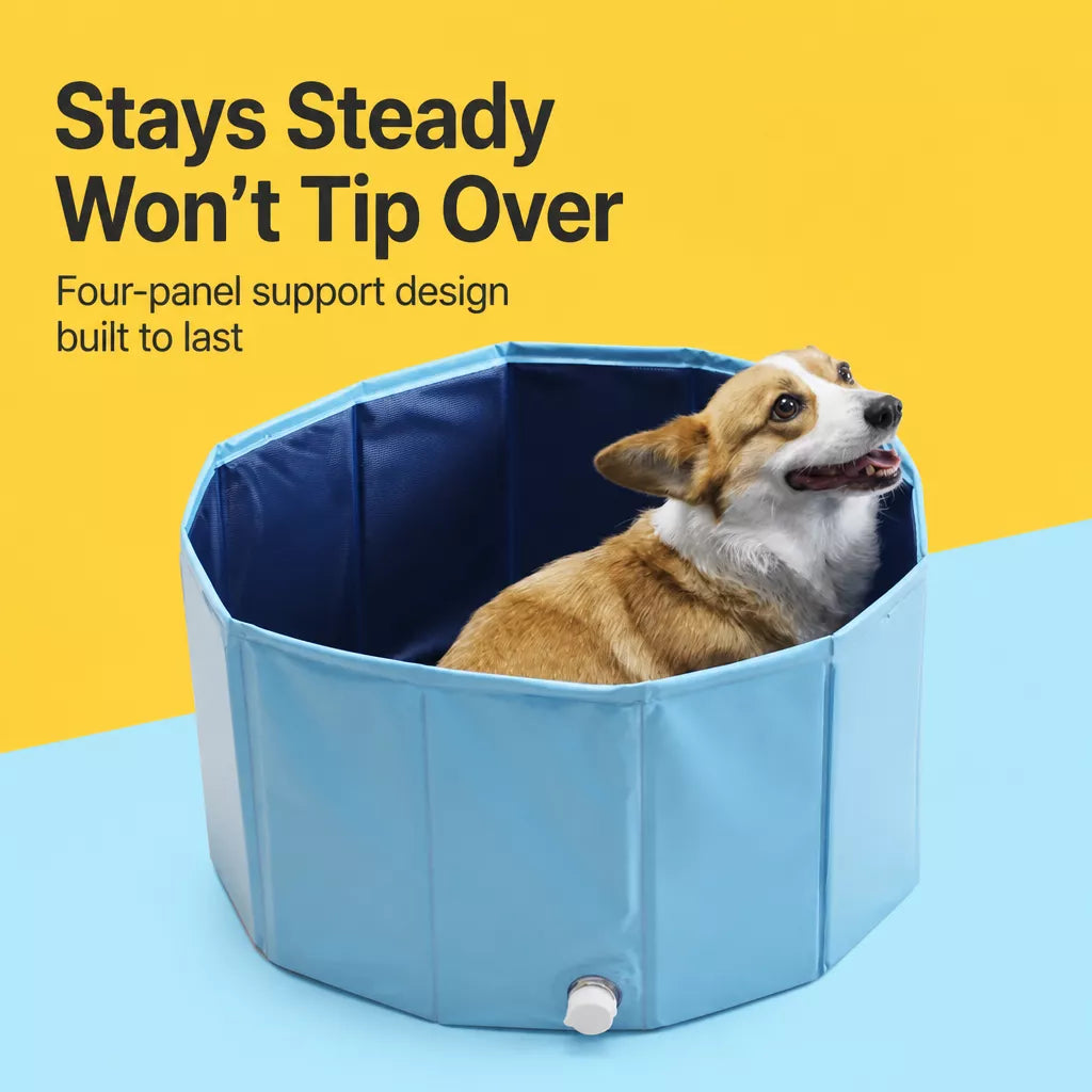 Foldable Pet Bath Basin for Dogs & Cats