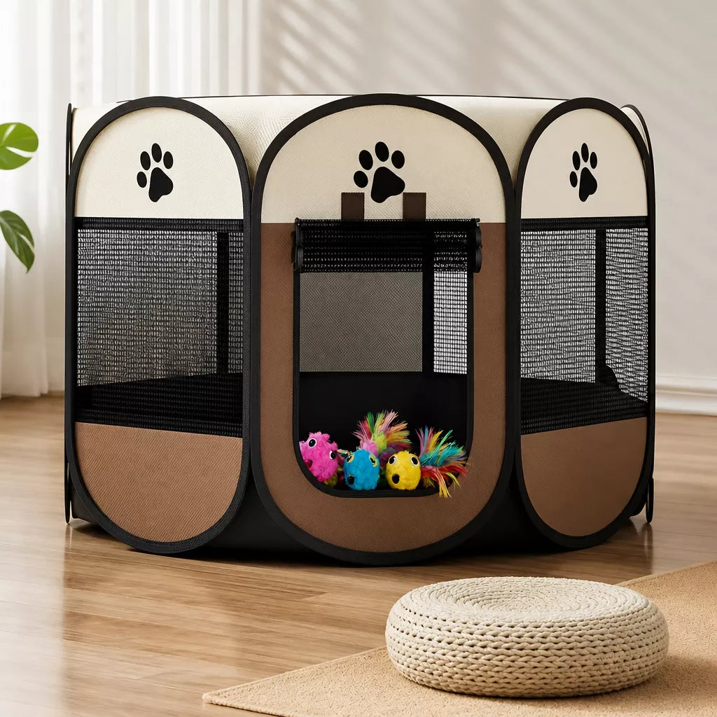 Foldable Octagonal Pet Tent for Cats & Dogs
