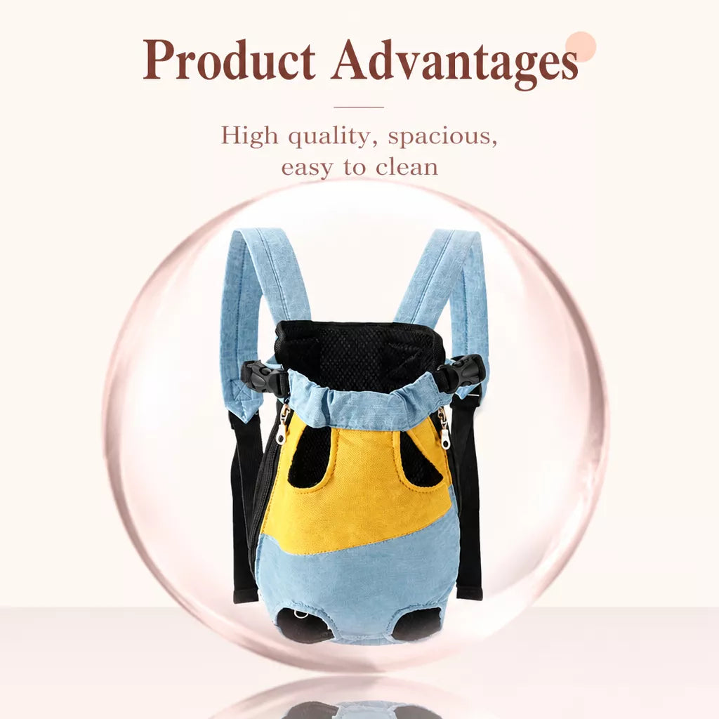 Front-Carry Pet Carrier Backpack for Small Dogs and Cats