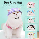 Adjustable Cotton Pet Bucket Hat with Ear Openings