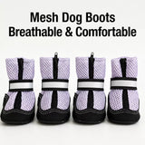 Breathable Mesh Dog Shoes with Zipper Closure