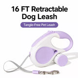 Retractable Dog Leash with Waste Bag Dispenser
