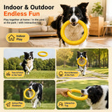 Silicone Dog Ring Toy for Fetch and Tug Play