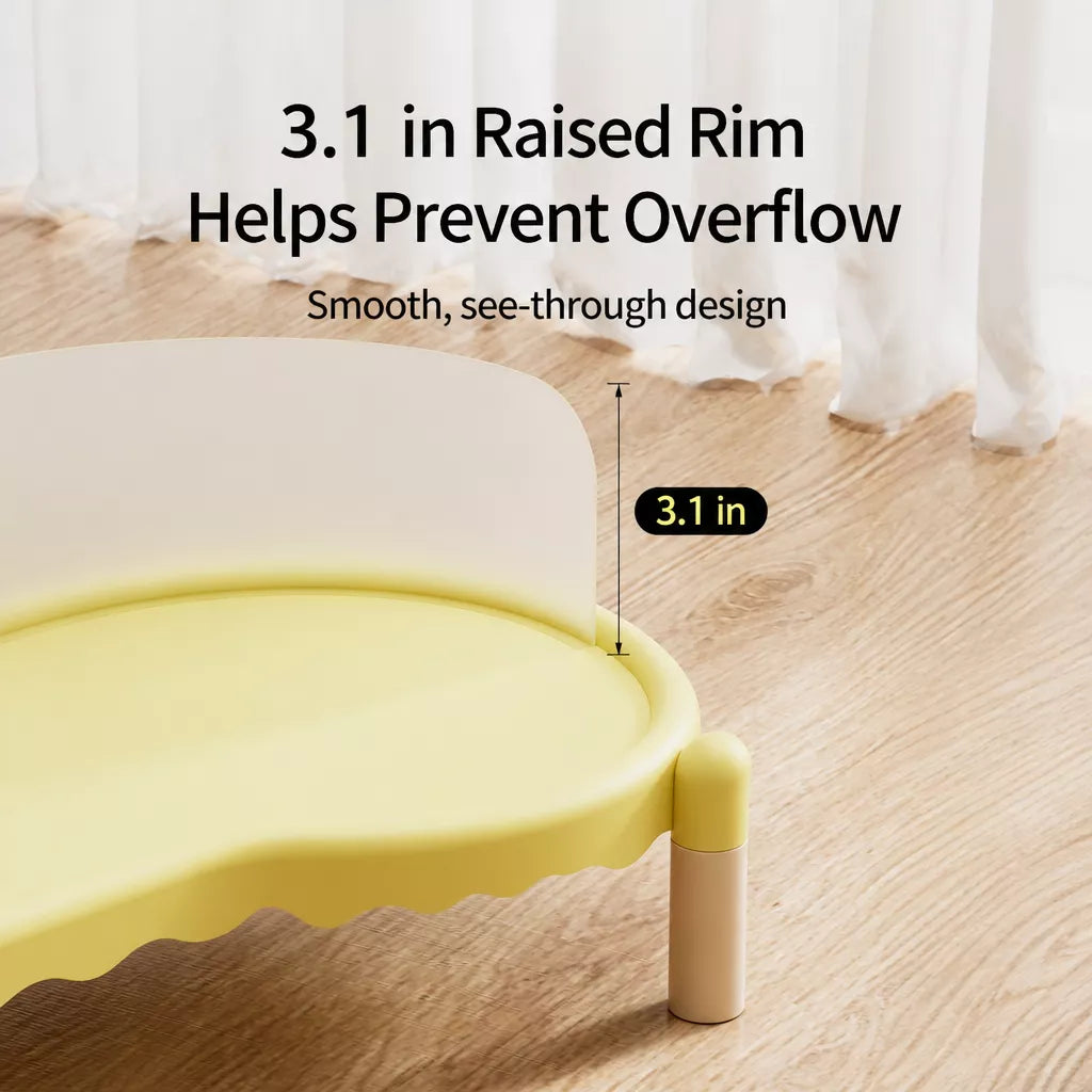 Elevated Ceramic Pet Bowl Stand for Cats and Dogs