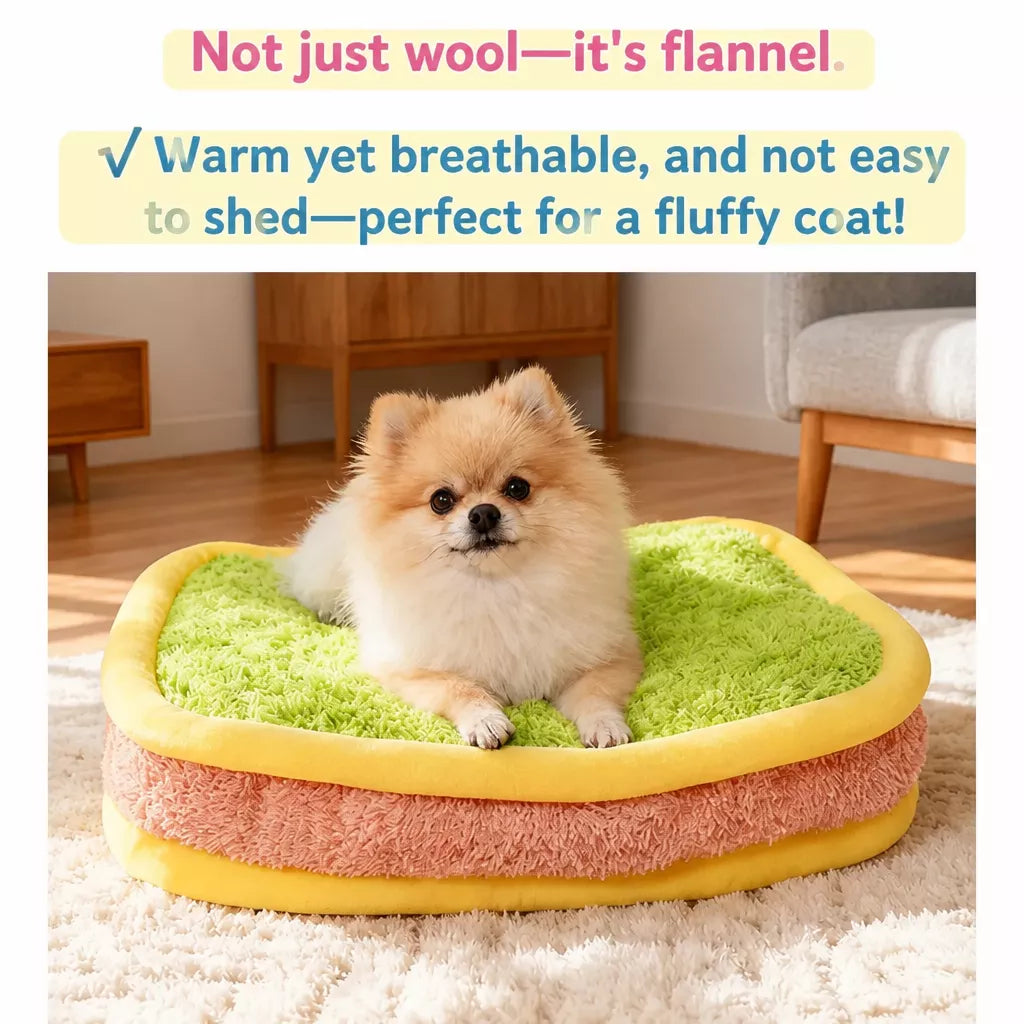 Colorful Plush Pet Bed for Dogs and Cats