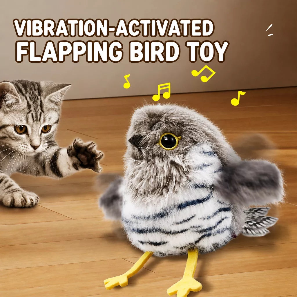 Automatic Flying Bird Cat Toy with Fluttering Wings