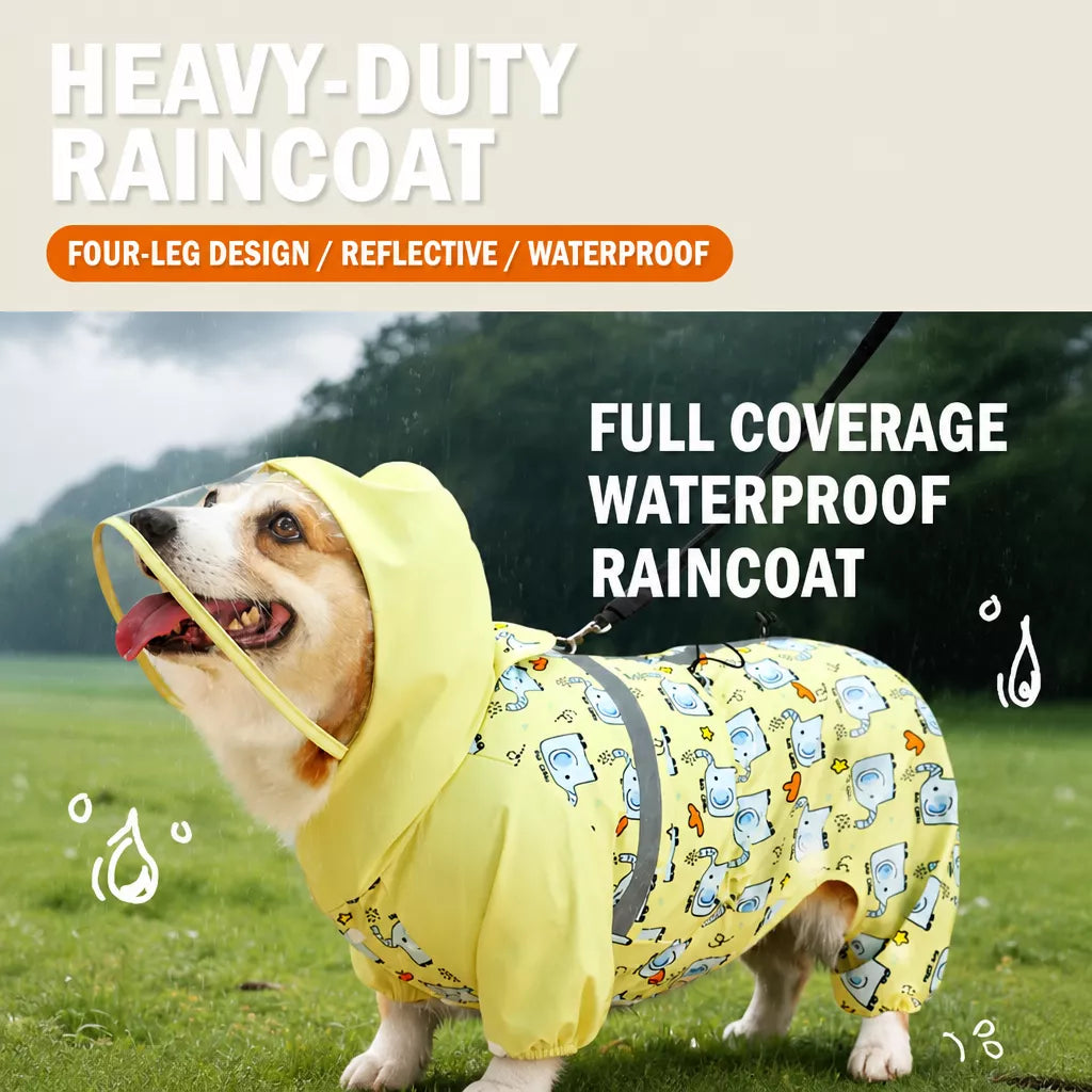 Full-Coverage Four-Leg Dog Raincoat