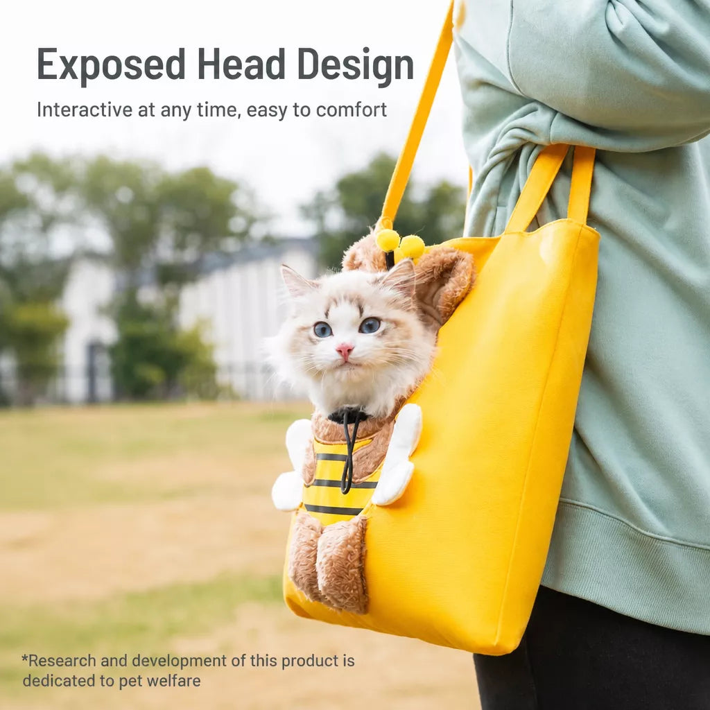 Canvas Pet Carrier Backpack for Cats and Small Dogs