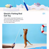 Retractable Cat Wand Toy with Fish-Shaped Teaser