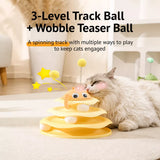 Interactive Cat Spinning Track Ball Toy