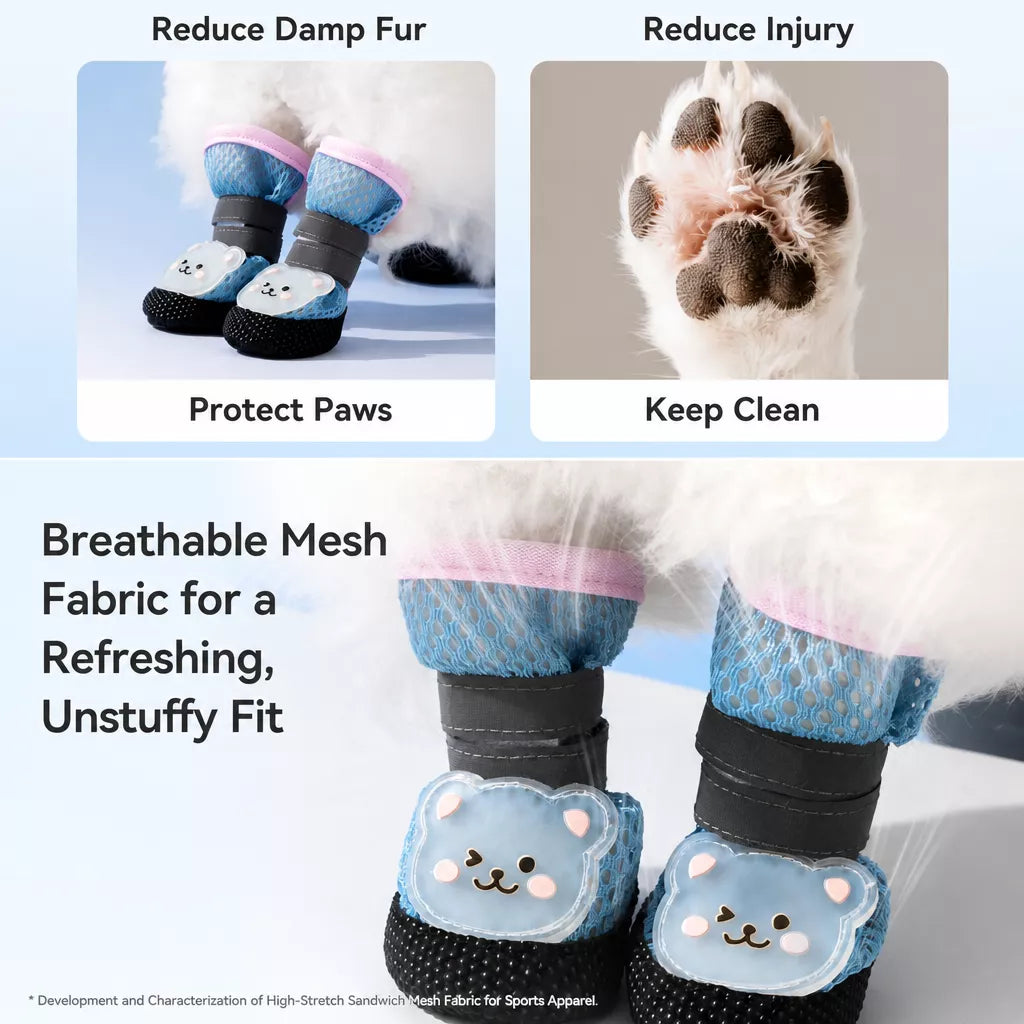 Nylon Dog Boots for Small Dogs – Soft Sole, Stay-On Design