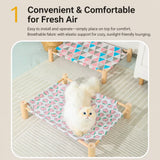 Wood-Frame Cot-Style Pet Bed with Polyester Cover
