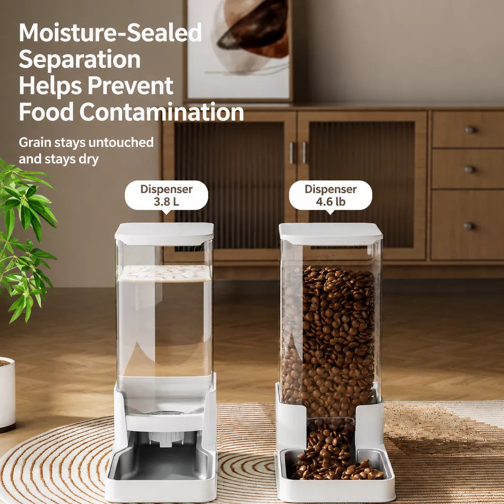 Elevated Dog & Cat Feeding Station with Water Dispenser