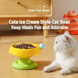Pet Food & Water Bowl with Low-Profile Non-Slip Base