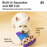Dog Boot-Shaped Snuffle Toy with Treat Pockets and Squeaker