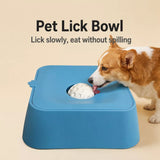 Pet Slow Feeder Bowl with Lick Ball and Water Dish