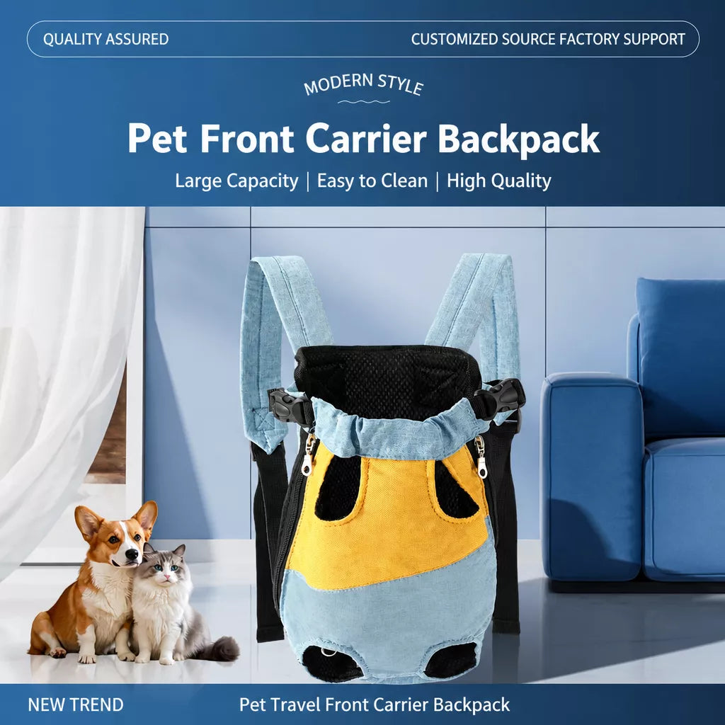 Front-Carrying Pet Carrier Backpack for Small Dogs and Cats