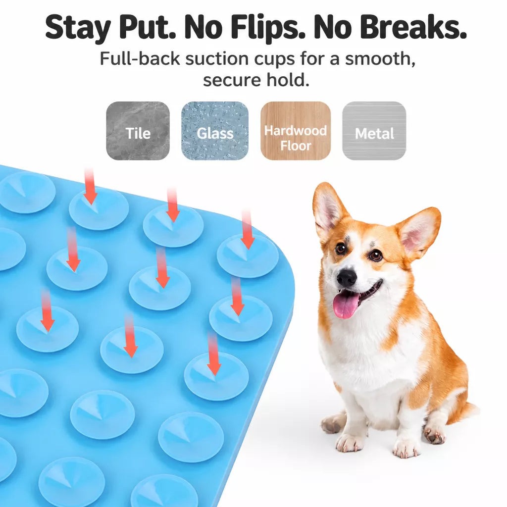 Silicone Slow Feeder Lick Mat for Dogs & Cats