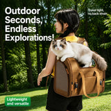 Expandable Cat Carrier Backpack with Ventilation