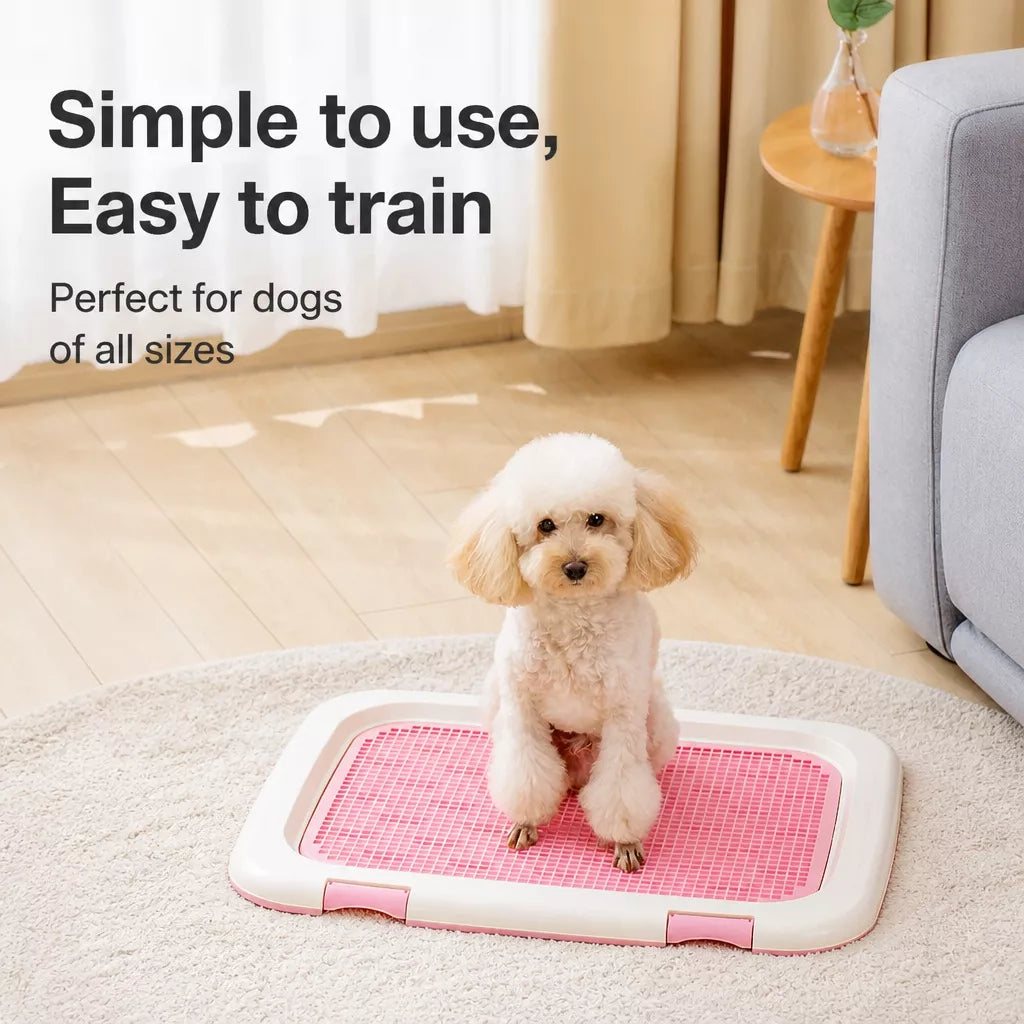 Flat Plastic Dog Potty Tray with Mesh Grate