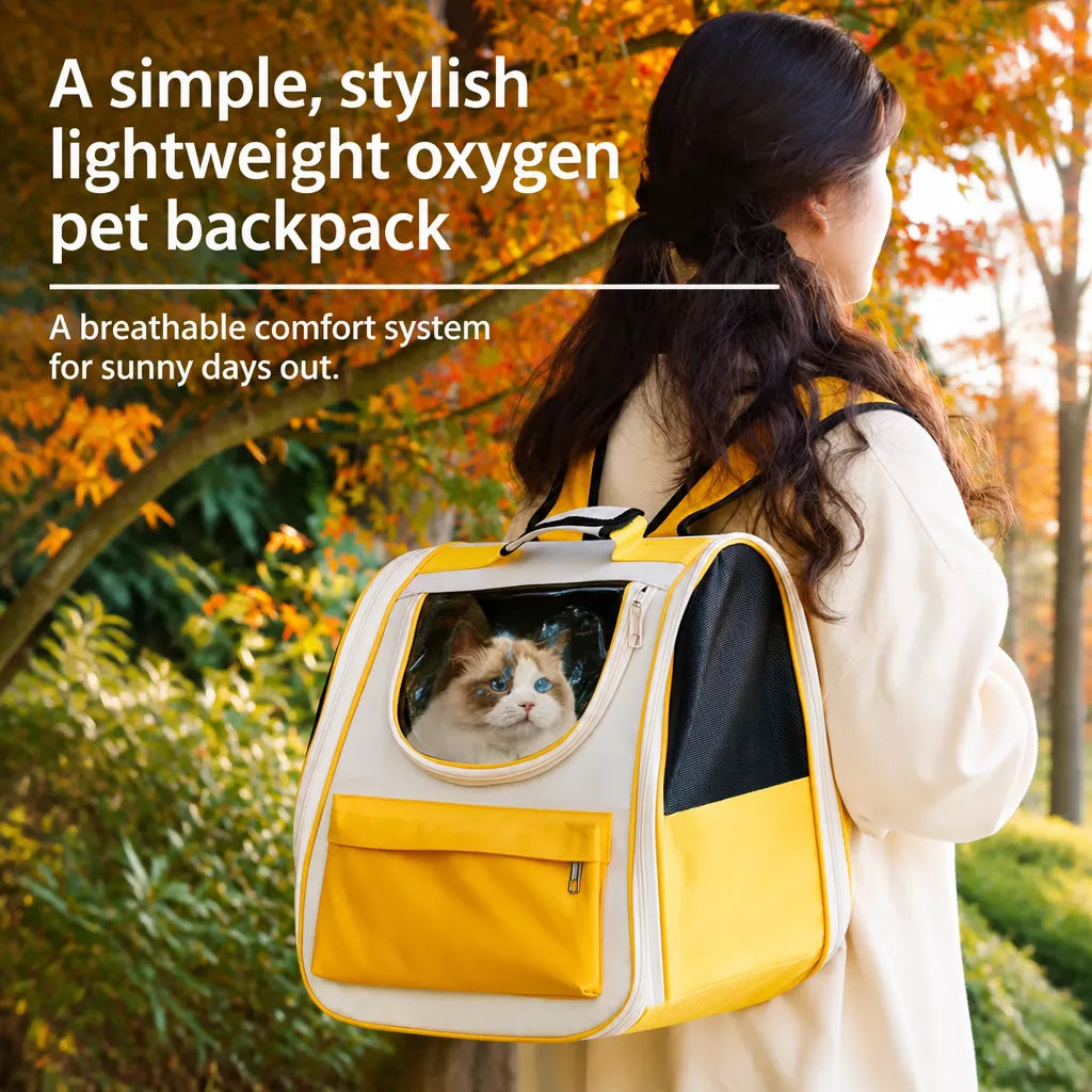 Large-Window Pet Carrier Backpack for Cats and Small Dogs
