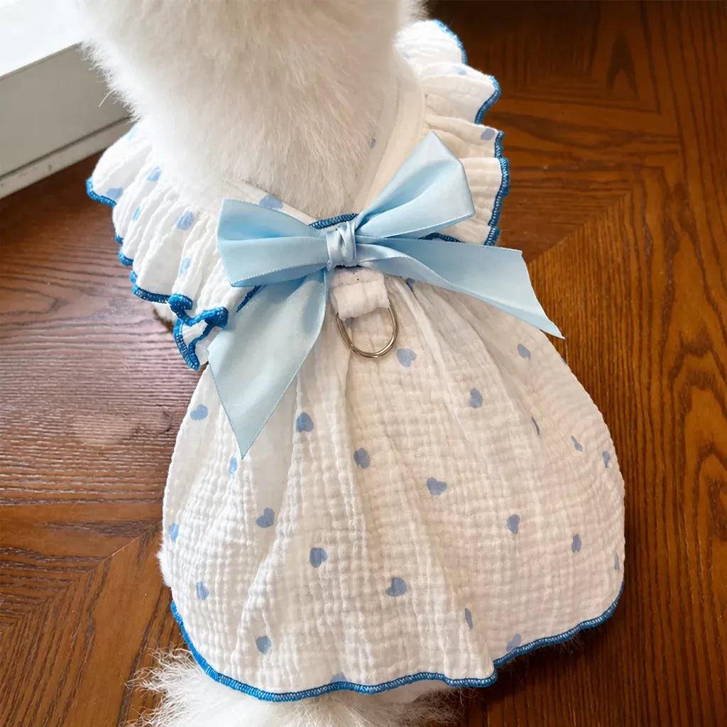 Lightweight Cotton Pet Dress for Small Dogs and Cats