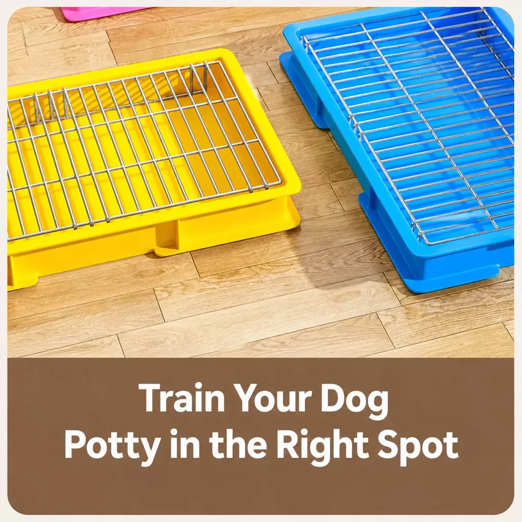 Plastic Dog Potty Tray with Grid Insert