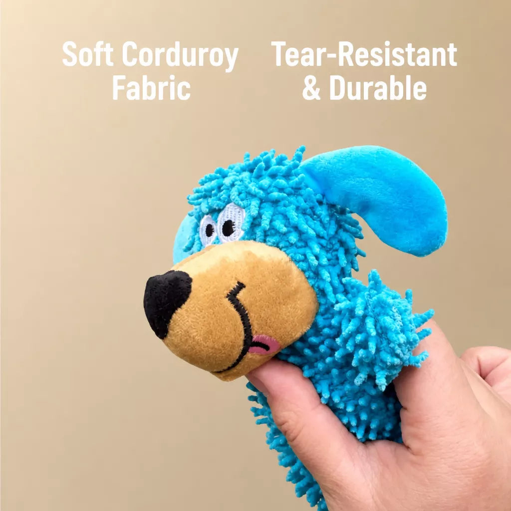 Squeaky Fleece Mop Dog Toy