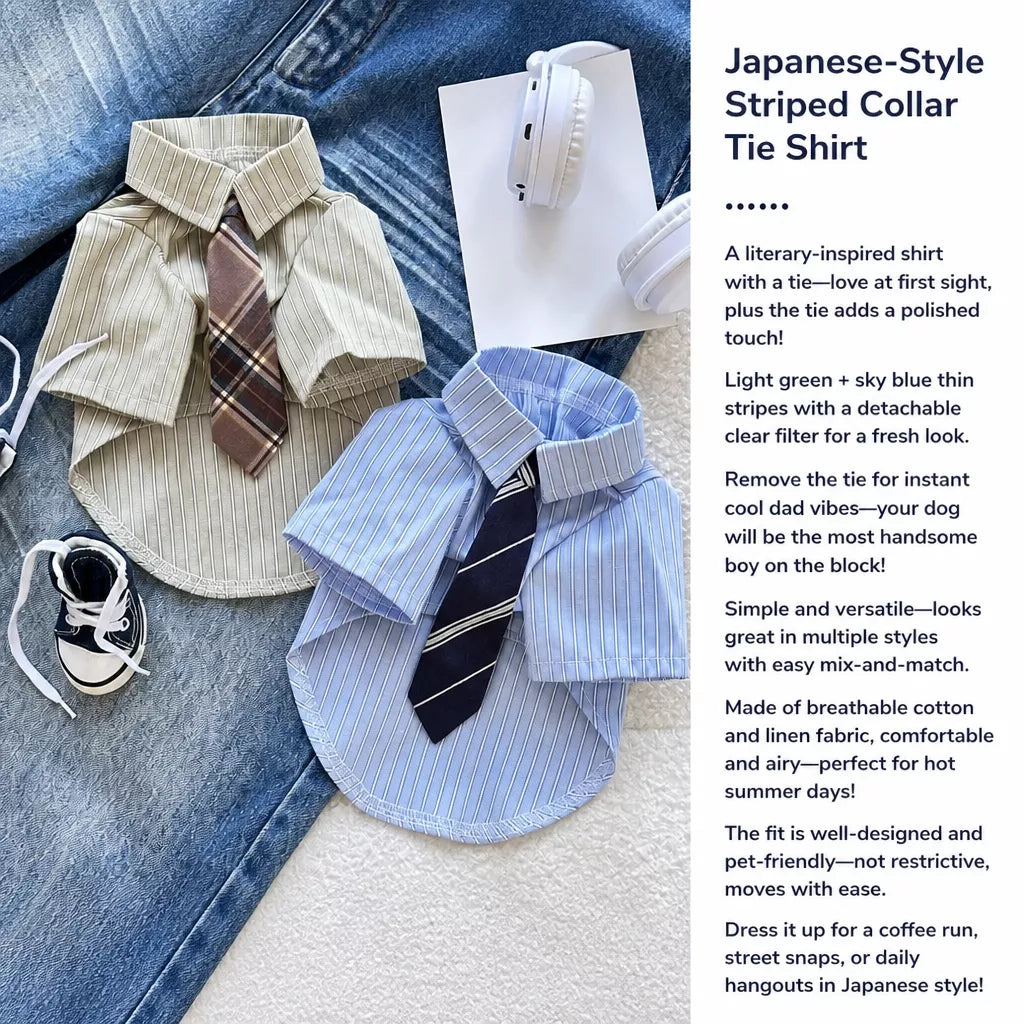 Lightweight Cotton-Linen Shirt for Cats and Dogs