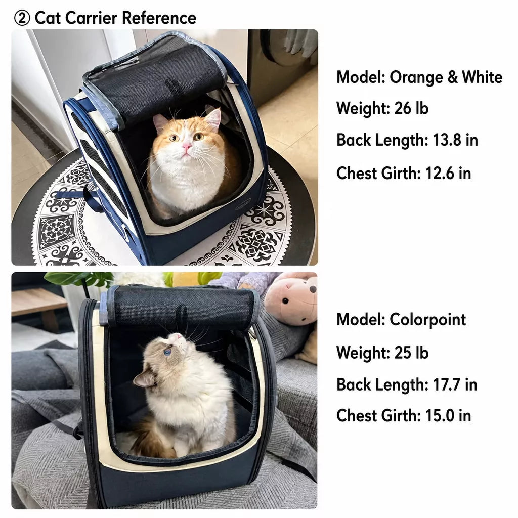 Large Pet Carrier Backpack for Cats and Dogs