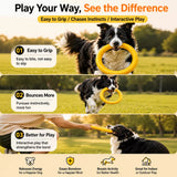Silicone Dog Ring Toy for Fetch and Tug Play