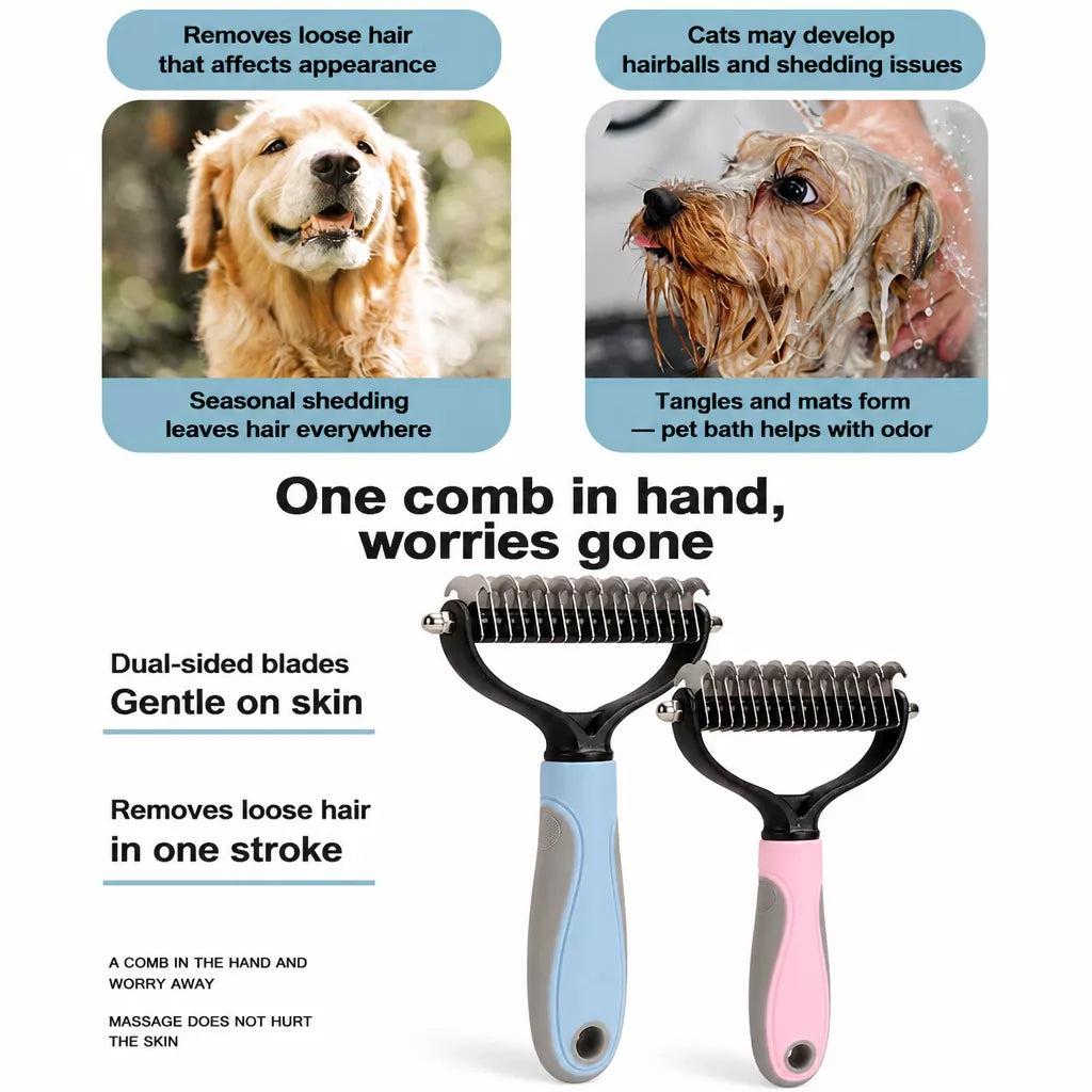 Undercoat Deshedding Comb for Dogs and Cats