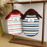 Summer Striped Cotton Pet Tank Top