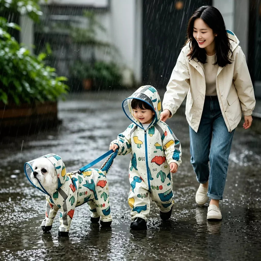 Full-Coverage Waterproof Raincoat for Small Dogs