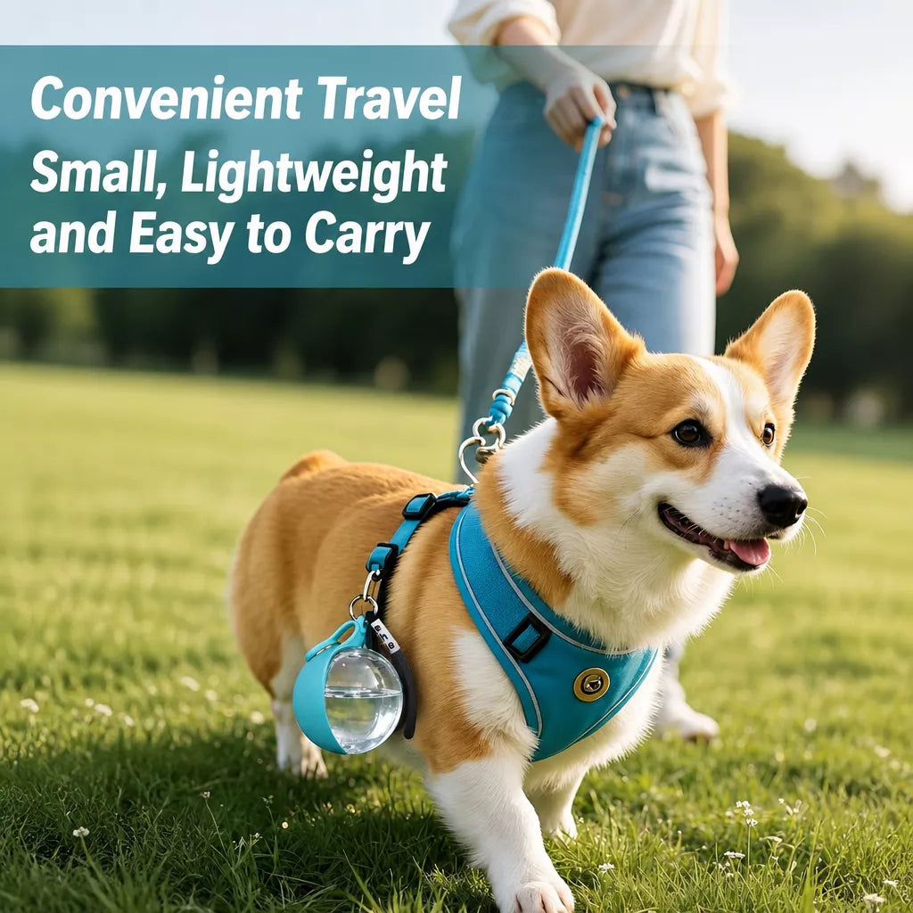 Portable Pet Water Bottle with Foldable Silicone Bowl
