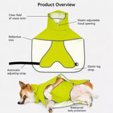 Waterproof Dog Raincoat with Belly Coverage