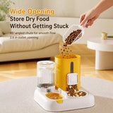 Automatic Pet Feeder with Dual Food and Water Bowls