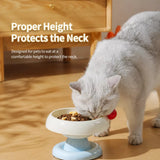 Pet Food & Water Bowl with Low-Profile Non-Slip Base
